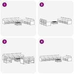 vidaXL Ensemble de canapés d'extérieur 8 pc Naturel et gris clair