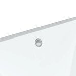 vidaXL Évier de salle de bain blanc rectangulaire céramique
