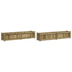 vidaXL Jardinières 2 Pièces bois de pin imprégné