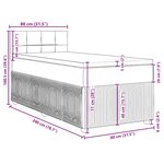 vidaXL Sommier à lattes de lit et matelas Rose 80x200 cm Velours