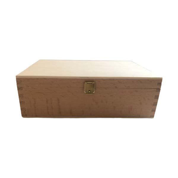 Coffret en hêtre à charnières 264x179x85mm