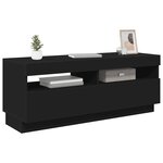 vidaXL Meuble TV avec lumières LED noir 100x35x40 cm