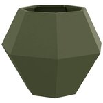vidaXL Jardinière Vert olive 75 x 75 x 60 cm Acier
