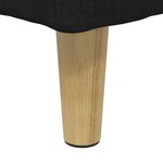 vidaXL Pouf de rangement avec coussin Noir 60 x 60 x 45 cm tissu