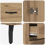 vidaXL Haut Armoire 2 Pièces Chêne artisanal Bois d'ingénierie