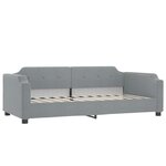 vidaXL Lit de jour avec lit gigogne gris clair 100x200 cm tissu