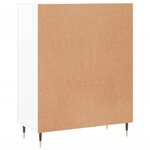 vidaXL Buffet Blanc brillant 69 5x34x90 cm Bois d'ingénierie