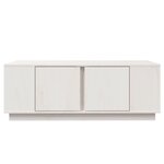 vidaXL Table basse Blanc 110x50x40 cm Bois massif de pin