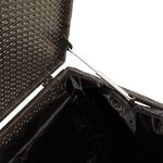 vidaXL Boîte de rangement de jardin marron 220x50x58 cm résine tressée