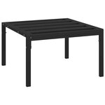 vidaXL Table basse de jardin noir 60x60x35 cm acier