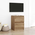 vidaXL Meuble TV chêne artisanal 40x35x54 cm bois d'ingénierie