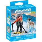 PLAYMOBIL 71741 - My Life Jeune garçon en raquettes avec son Saint Bernard