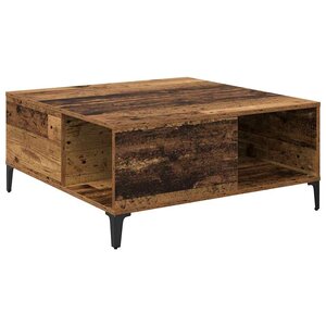vidaXL Table basse Bois Ancien 80 x 80 x 36 5 cm Bois d'ingénierie