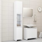 vidaXL Ensemble de meubles de bain 3 Pièces Blanc Bois d'ingénierie