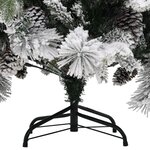 vidaXL Sapin de Noël à flocons de neige et pommes de pin 150 cm PVC/PE