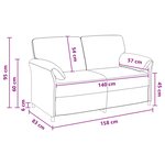 vidaXL Sofa 2 places Vert clair 158 x 83 x 95 cm Velours