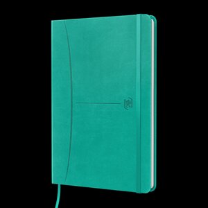 LOT de 5 Oxford Signature Cahier Cousu Couverture Extra Rigide A5 Dots 5x5 104 Feuilles - Carnet de Haute Qualité - Couverture Résistante - Format A5 - Pages à 5x5 Dots - 104 Feuilles - Couleur Menthe Glacée