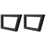 vidaXL Supports d'étagères pour lavabo 2 Pièces noir trapèze acier