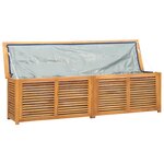 vidaXL Boîte de rangement jardin et sac 200x50x55 cm bois massif teck