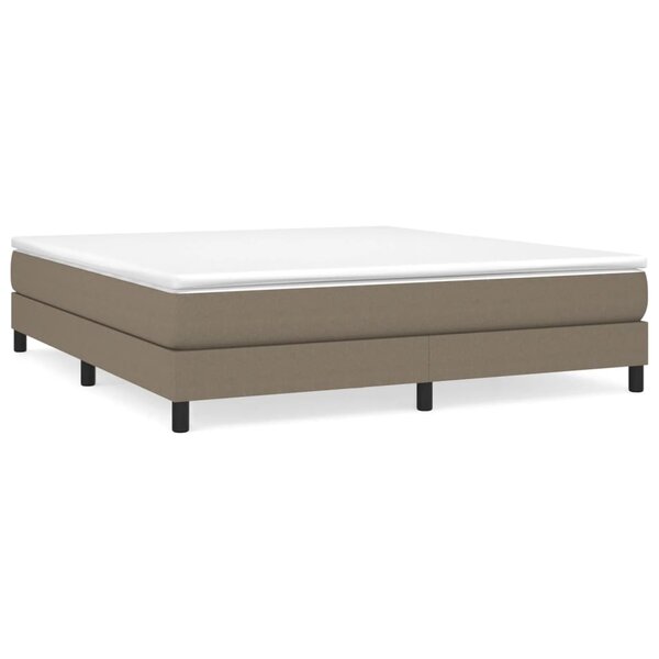 vidaXL Sommier à lattes de lit avec matelas Taupe 180x200 cm Tissu