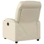 vidaXL Fauteuil inclinable électrique Crème Similicuir