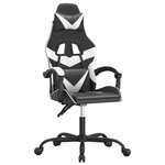 vidaXL Chaise de jeu Noir et blanc Similicuir