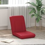 vidaXL Fauteuil de sol ajustable Bordeaux Simili cuir