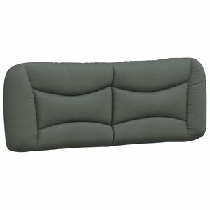 vidaXL Coussin de tête de lit Hvar gris foncé 137 cm tissu
