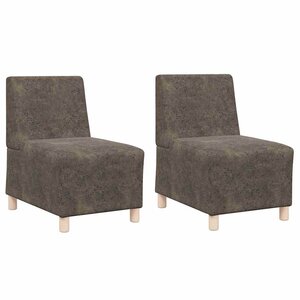 vidaXL Unité de Sofa Modulaire Sans Accoudoirs 2 Pièces Gris foncé