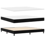 vidaXL Lit à ressorts avec matelas Noir 200 x 200 cm Polyester