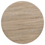 vidaXL Table de bistro MDF et acier Rond 80 x 75 cm Couleur de chêne