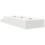 vidaXL Cadre de lit de rangement Blanc 75x190 cm