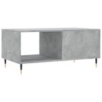 vidaXL Table basse gris béton 90x50x40 cm bois d'ingénierie