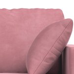 vidaXL Canapé 2 Pièces Rose 138 x 78 x 80 cm Velours