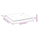 vidaXL Coussins de chaise de jardin lot de 4 40x40x4 cm