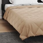 vidaXL Duvet d'été simple Taupe 220 x 240 cm Microfibre