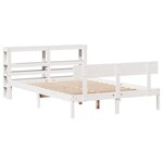 vidaXL Cadre de lit sans matelas blanc 120x200 cm bois de pin massif