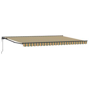 vidaXL Cadre d'auvent Vert et jaune 500 × 300 cm