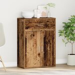 vidaXL Buffet avec tiroir Vieux bois 79 x 38 x 80 cm Bois d'ingénierie
