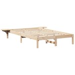 vidaXL Cadre de lit avec tables de chevet Marron Marron