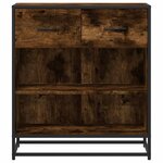 vidaXL Buffet chêne fumé 68x35x76 cm bois d'ingénierie