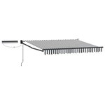 vidaXL Auvent rétractable électrique Anthracite et blanc 2 5 x 2 m