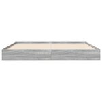 vidaXL Cadre de lit sonoma gris 160x200 cm bois d'ingénierie