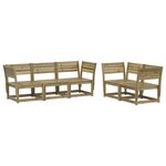 vidaXL Salon de jardin 5 Pièces bois de pin imprégné