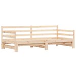 vidaXL Lit de jour et lit gigogne sans matelas 90x200 cm bois massif