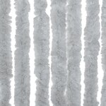 vidaXL Rideau anti-mouches gris 100x230 cm chenille
