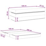 vidaXL Canapé-lit pliable 140 x 67 x 45 cm Noir