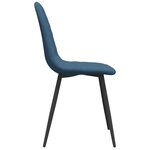 vidaXL Chaises à manger lot de 2 Bleu Velours