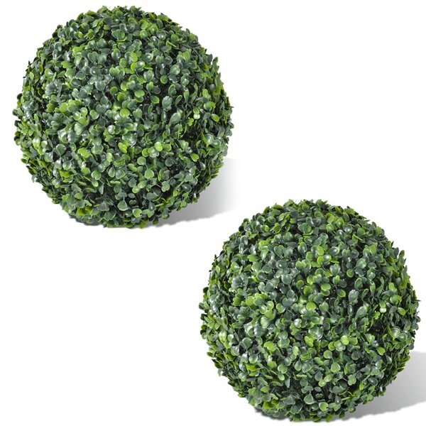 Vidaxl boule de buis artificielle 2 pièces 35 cm