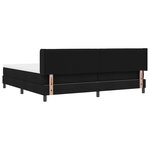 vidaXL Lit boxspring avec matelas avec matelas Noir 200 x 200 cm